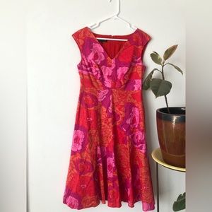 Jones New York rose garden party midi dress